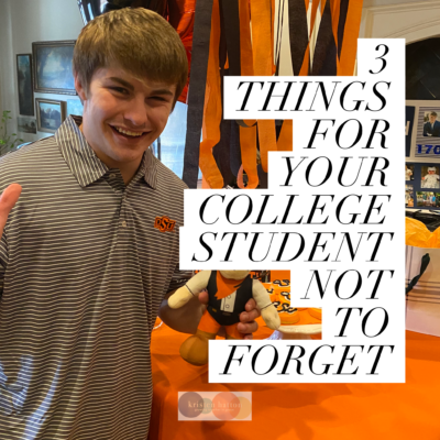 3 Things For Your College Student Not To Forget
