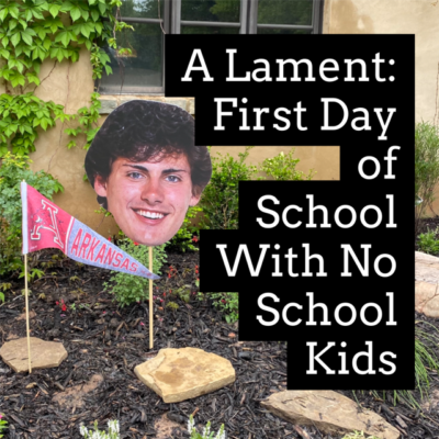 A Lament: First Day of School With No School Kids