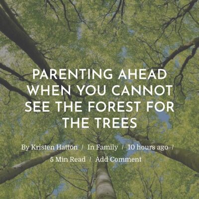 Parenting Ahead When You Cannot See The Forest For The Trees